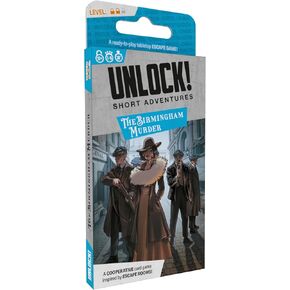 Space Cowboys Unlock! Short Adventures 9: The Birmingham Murder - Immersive Escape Room Card Game for Kids and Adults, Ages 10+, 1-6 Players, 45 Minute Playtime