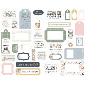 Echo Park Paper Coffee Shop Frames and Tags, Various