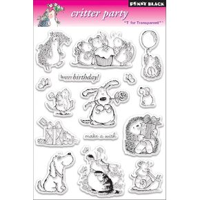 Penny Black PB30013 Clear Stamp Set, Critter Party