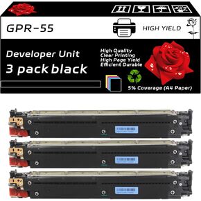 GPR-55 Developer Unit Compatible for Canon imageRUNNER Advance C5550iIII C5560i C5560iII C5560iIII DX6000i DXC5735i DXC5740i DXC5750i Printers (2 Pack Black)