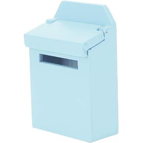 Dollhouse Mailbox,Mini Colored Wood Flipable Mailbox Model for 1:12 Dollhouse Decoration Accessories (Blue)