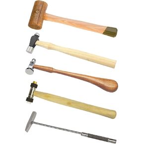 5 Piece Jeweler's Hammer and Mallet Jewelry Making Metal Forming Set