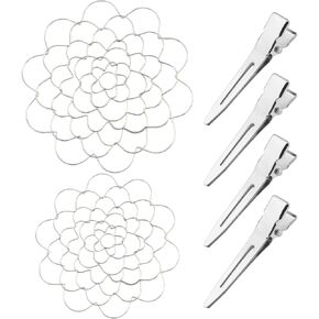 2Pcs Flower Arrangement Holder, Metal Floral Grid Flower Frog Tool Wire Arranger for Vase Flower Arrangement Art, Bendable Flower Grid for Vase Floral Stems Bouquets Plant