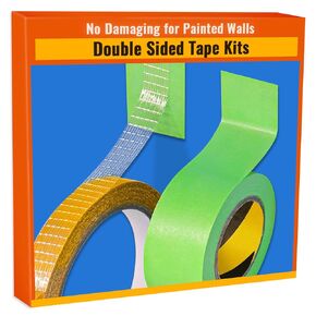 Wall Painted Safe Double Sided Tape Kits for Poster, Balloon, Light Weight Decoration Decal at Party Wedding, Removable No Damaging for Painted Walls