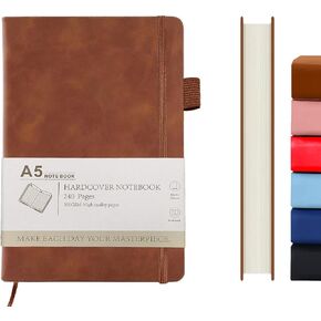 Hardcover Journal Notebooks, 6 Packs 240 Pages A5 Lined Journal Notebook for Writing, 6 Colors Classic Ruled Notebooks for Women, Men, Travel, Business, Journals, Work & School, College Ruled Notebooks for Note Taking, Diary Notepad, use in Office/Travel/
