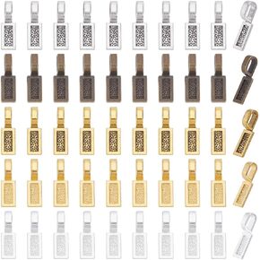 1 Box 100Pcs 5 Colors Flat Pad Bail Gold Cabochon Charms Bails Bulk Alloy Silver Rectangle Shovel Charm Connector Hanger Jewelry Base Blank Settings for Necklaces Making DIY Cabochons Crafts
