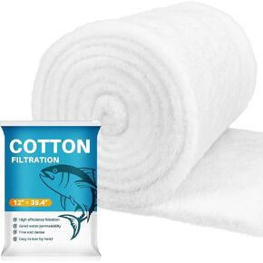 MAQIHAN Aquarium Filter Pad - Aquarium Filter Media, Aquarium Filter Floss,39.4 x 11.8in Filter Pad, Filter Floss for Fish Tank, Aquarium, Ponds,Garden，Saltwater, Fershwater,Plant, Trutle(White)