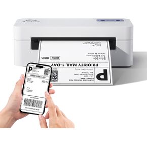 Bluetooth Thermal Smart Label Printer - Wireless 4x6 Shipping Label Printer, Compatible with Android & iPhone and Windows, Widely Used for Ebay, Amazon, Shopify, Etsy, USPS