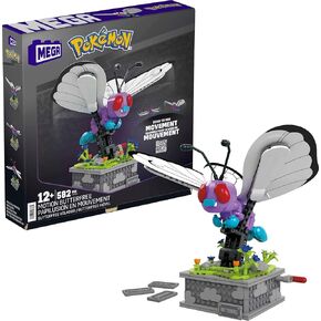 MEGA Pokémon Building Toys Set, Motion Butterfree with 605 Pieces, 7 Inches Tall, Moving Wings, Kids or Adult Collectible
