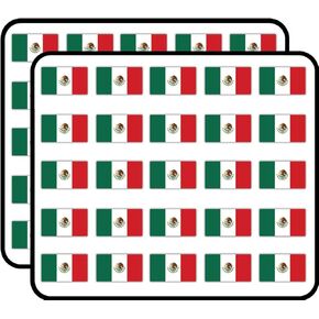 Mexico Flag Art Decor Sticker for Scrapbooking, Calendars, Arts, Kids DIY Crafts, Album, Bullet Journals 50 Pack