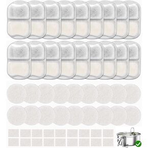 18 Sets Pet Dog Water Fountain Filter Replacement Compatible with Oneisall 7L/230oz Stainless Steel Dog Dispenser - Filtered Dog Water Bowl - Replacement Filters and Sponge