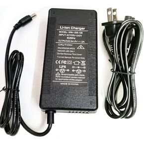 [Verified Fit] 48V Charger (54.6V 2A max) for Rad Power, Himiway Cruiser, Lectric XP, Aventon Pace 500/ Level, Jasion eb7, Hiboy Titan/Titan Pro, Ecotric Seagull, VIVI/Ancheer 48 Volt, Boosted B0ard