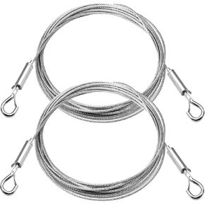 2 Pack Adjustable Picture Hanging Wire Kit, 1m x1.5mm Heavy Duty Mirror Frame Hanging Kit Stainless Steel Wire Rope, Supports Up to 66lbs for Hanging Pictures Artwork