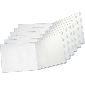 Ashley Productions Big Grapcover Blank Book ، 11 "× 8.5" منظر طبيعي ، أبيض ، حزمة 6