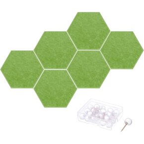 PATIKIL Felt Bulletin Board, 12"x10", 6 Packs Self Adhesive Hexagon Felt Tiles for Sound Proofing Wall Panels for Home Office Recording Studio,Game Room, Orange in Kuwait