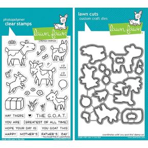 Lawn Fawn - You Goat This - Stamps Set & Dies Set - 2 Item Bundle