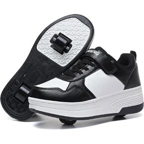 Roller Skate Shoes for Boys Girls Kids Detachable Wheeled 2 in 1 Skating Shoes with Wheels Fashion Sneaker