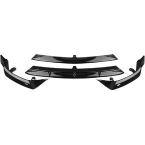 Spoiler Separator, Compatible for Benz C Class W206 Sport 2022-2023 C300 Gloss Black Front Bumper Spoiler Lip Blade+Lower Side Splitter Cover(Gr)