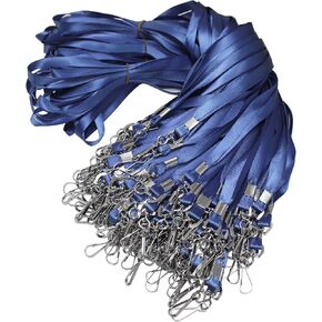 120 Pack Black Lanyards Premium Bulk Flat Lanyard with Swivel J Hook for ID Name Badge Holder, VIP, School, Kids, Coach, Conference, Festival and Hang Keys