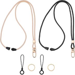 2 Pcs Lanyard Breakaway Lanyards Long Neck Lanyard with Safety Breakaway Buckle Keys ID Badges Holder Original Minimalist Design KeyChain for Key Teacher Wallet Women Men