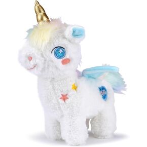 Plush Unicorn Stuffed Animal Pillows Toy, 10 Inch Cute Soft Rainbow Unicorn Plushie Dolls with Wings, Kawaii Plushies Gifts for Girls,Decor (Blue)