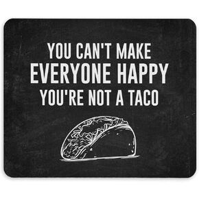 TNUW Funny Cute Taco Mouse Pad, 9.4 x 7.8 inch, Non-Slip Rubber Mat for Desk Decor, Taco Office Supplies Gift for Women, Mouse Pad for Work