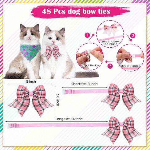 Sanwuta 108 PCS Dog Bandanas Bulk for Summer Tovemable Dog Paw Bow Ties Tilectible Pet Pet Triangle Triangle Dickf for Summer Beach Hawaii Assumeories in Kuwait