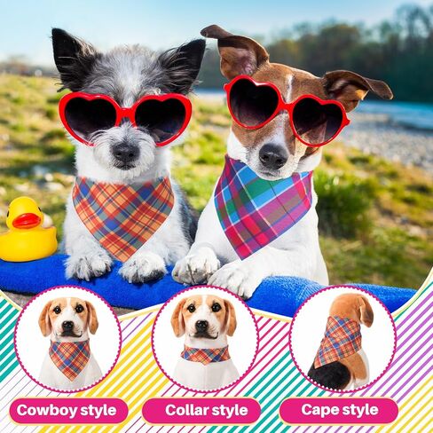 Sanwuta 108 PCS Dog Bandanas Bulk for Summer Tovemable Dog Paw Bow Ties Tilectible Pet Pet Triangle Triangle Dickf for Summer Beach Hawaii Assumeories in Kuwait