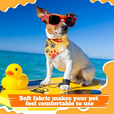 Sanwuta 120 Pcs Paw Dog Bandanas Bulk Pet Bibs Colorful Triangle Scarf Paw Pattern Pet Bandanas for Medium Large Dogs Birthday Holiday Summer Costume Decor in Saudi Arabia