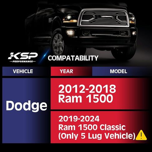 KSP 1.5" Ram 1500 Wheel Spacers, 4pcs 2002-2010 Dodge Ram 1500 Forged Rim Spacer with 9/16-18 Stud 77.8mm Hub Bore, 5x5.5 to 5x5.5 Durable Spacers with Hub Lip for Durango 2004-2009&Dakota 2005-2011 in Saudi Arabia