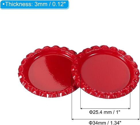 PATIKIL 100 Pieces Bottle Caps for Crafts, 1 Inch Decorative Double Sides Printed Flat Bottle Caps Bulk for DIY Pendants Scrapbooks Badge, Gold Tone in Saudi Arabia