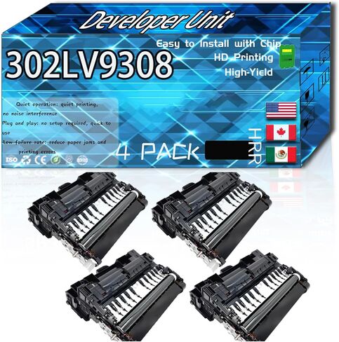 Compatible for Kyocera 302LV93082 Replacement Developer Unit Used with ECOSYS P3045dn P3050dn P3055dn P3060dn Printers, High Production Multiple Options (4 Pack Black) in Saudi Arabia