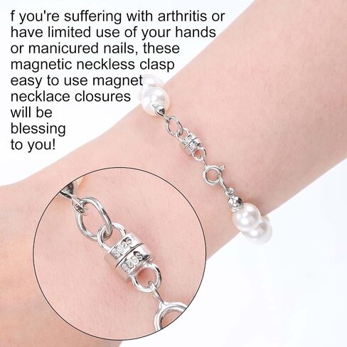 925 Sterling Silver Necklace Clasps, 2 PCS Silver Jewelry Clasps for Necklaces Extender Bracelet Clasp and Closures Accessories, Jewelry Making Supplies in Saudi Arabia