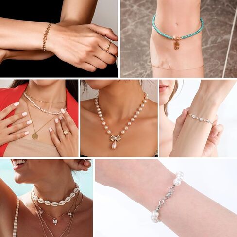 925 Sterling Silver Necklace Clasps, 2 PCS Silver Jewelry Clasps for Necklaces Extender Bracelet Clasp and Closures Accessories, Jewelry Making Supplies in Saudi Arabia