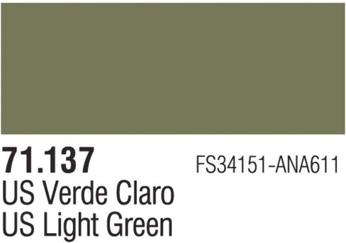 Vallejo FS34151 US Light Green Model Air Paint Set in Saudi Arabia