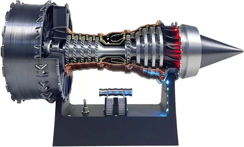 TR900 Turbofan Model Kit, Adjustable Speed Aircraft Engine with LED Light, Mechanical Science Aero Engine Education Toy Gift Decor for Adult Hobbyists, 28cm (Assembly Version) in Saudi Arabia