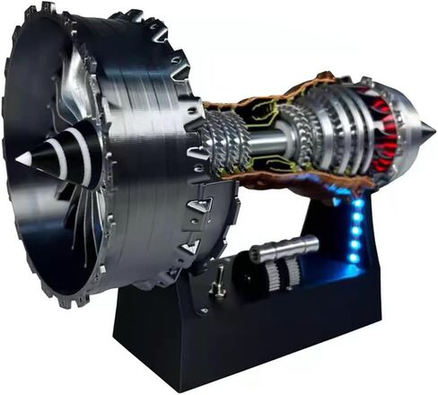 TR900 Turbofan Model Kit, Adjustable Speed Aircraft Engine with LED Light, Mechanical Science Aero Engine Education Toy Gift Decor for Adult Hobbyists, 28cm (Assembly Version) in Saudi Arabia