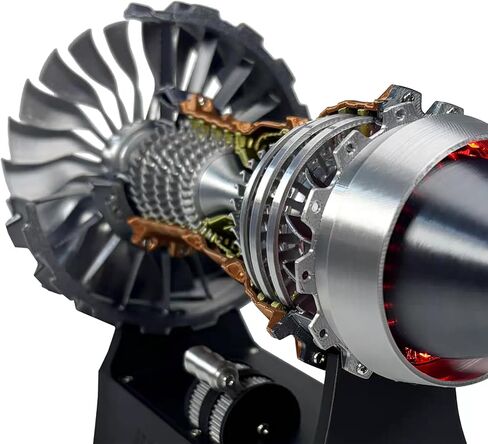 TR900 Turbofan Model Kit ، محرك الطائرات القابل للتعديل مع ضوء LED ، علوم ميكانيكية Aero Engine Enugal Decor in Kuwait