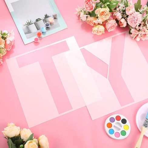 SATINIOR 36 Pieces Large Letter Stencils Number Reusable Alphabet Stencils Numbers Templates Craft for Wood Wall Fabric Signage Chalkboard Painting DIY Projects (12 Inch) in Saudi Arabia