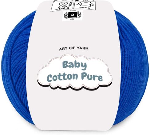 Baby Cotton Pure 50% Cotton 50% Acrylic Fine 2 Yarn -Soft Smooth Summer for Knitting, Crocheting, Amigurumi, Baby Blankets Garments –50g(1.76 Oz),165 Meters (Light Pink, Pack 1) in Kuwait