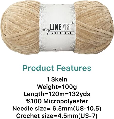 Soft Velvet Yarn Chenille Crocheting Baby Blanket Yarn for Knitting 100 gr, 120m (132 yds) Amigurumi in Saudi Arabia