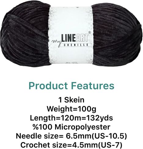 Soft Velvet Yarn Chenille Crocheting Baby Blanket Yarn for Knitting 100 gr, 120m (132 yds) Amigurumi in Saudi Arabia