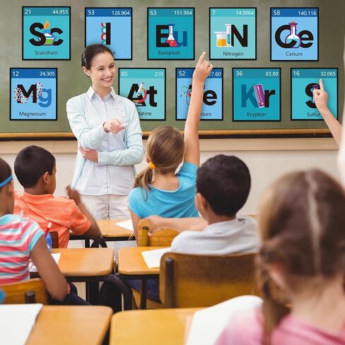 10 PCS Science Classroom Decoration Banner and Poster for Assustist Scientist Bulletin Phulletin Poard Science Science Scients Clutout for Amber Middle Preschool Supplies (Colorful) in Kuwait