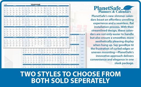 تقويمات Planetsafe 2027 السنوية 24 "Tall X 36" واسعة 12 شهرًا ، تقويم الجدار الأزرق والتجفيف - مخطط سنوي - مع العلامات والممحاة والعلامة المسبقة - BN - BN. in Kuwait