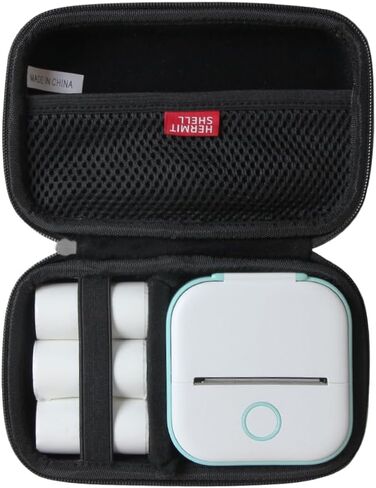 Hermitshell Hard Travel Case for Phomemo M02 Pro / M02S / Ponek T02 / Anycash Sticker Printer Portable Pocket Sticker Printer (Only Case) (Black) in Saudi Arabia