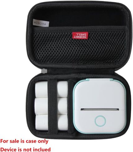 Hermitshell Hard Travel Case for Phomemo M02 Pro / M02S / Ponek T02 / Anycash Sticker Printer Portable Pocket Sticker Printer (Only Case) (Black) in Saudi Arabia