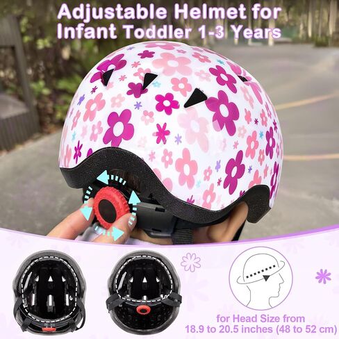 Toddler Bike Helmet, Baby Infant Bike Helmet for Toddlers Boys Girls Age 1-3 Kids Helmets for Biking Scootering Skateboarding in Saudi Arabia