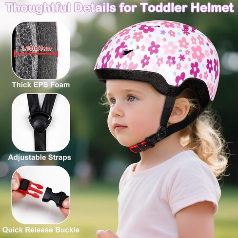 Toddler Bike Helmet, Baby Infant Bike Helmet for Toddlers Boys Girls Age 1-3 Kids Helmets for Biking Scootering Skateboarding in Saudi Arabia
