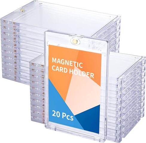 WISYOK 60 PCS حامل البطاقة المغناطيسي ، 35pt Ultra Pro One Touch Card ، ومواقف البطاقات للأشعة فوق البنفسجية البلاستيك الصلب للبطاقات الرياضية ، وحالة المغناطيس ، وعرض بطاقة التداول in Saudi Arabia