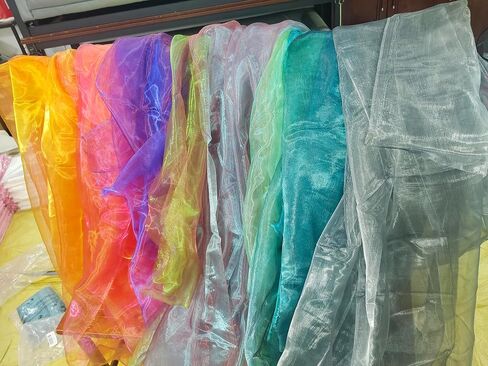 Two Tone Sheer Organza Fabric Iridescent -3.3 Yard Long,59-Inch Wide - for DIY,Sewing Crafts,Wedding & Party Decorations,Tulle,Gauze,Fabric Decorative Edge,Handicraft Enthusiasts（Two Tone Purple red） in Saudi Arabia